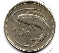 10 центов 1986 год Мальта Дорадо