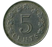 5 центов 1972 год Мальта