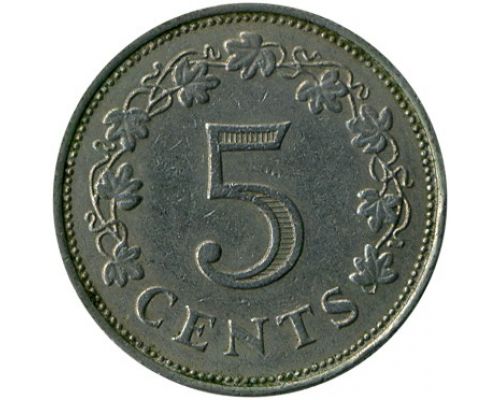 5 центов 1972 год Мальта