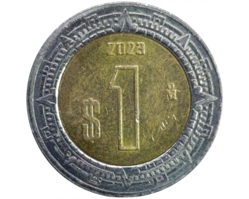 1 новый песо 2023 год Мексика