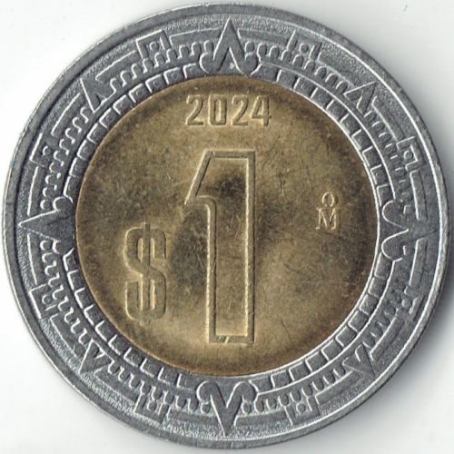 1 новый песо 2024 год Мексика