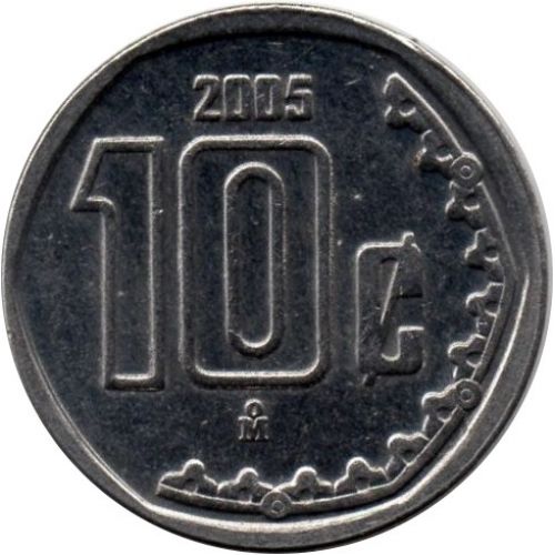 10 сентаво 2005 год Мексика