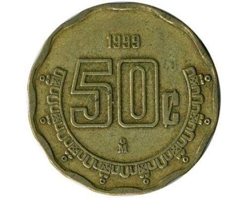 50 сентаво 1999 год Мексика