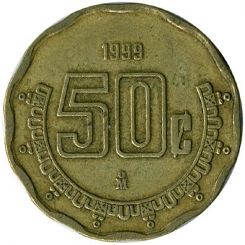 50 сентаво 1999 год Мексика