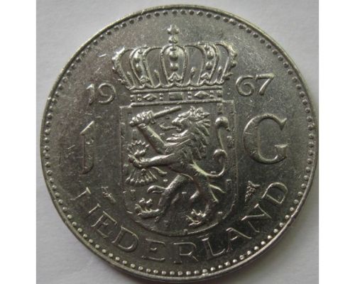 1 гульден 1967 год Нидерланды