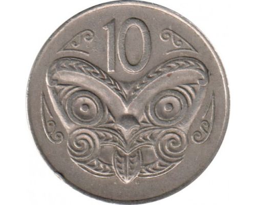 10 центов 1972 год Новая Зеландия