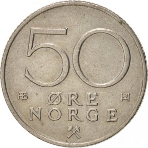 50 эре 1975 год Норвегия