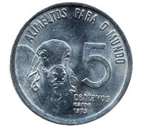 5 сентаво 1975 год Бразилия ФАО Зебу