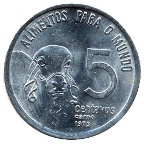 5 сентаво 1975 год Бразилия ФАО Зебу