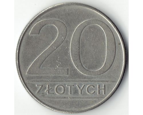 20 злотых 1986 год Польша