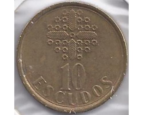 10 эскудо 1991 год Португалия