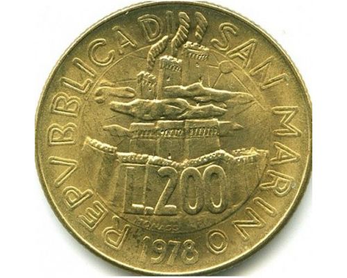 200 лир 1978 год Сан-Марино