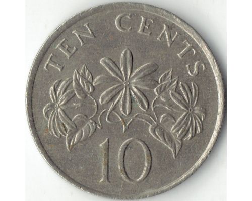 10 центов 1990 год Сингапур