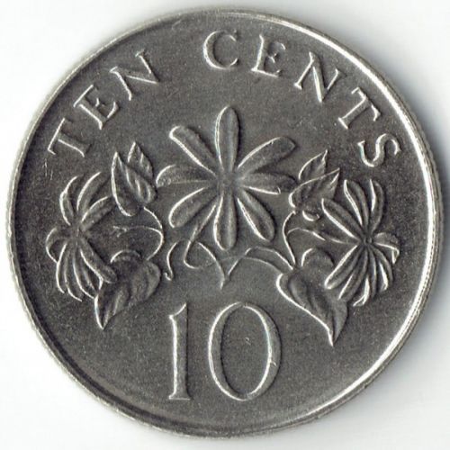 10 центов 2007 год Сингапур