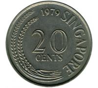 20 центов 1979 год Сингапур