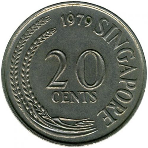 20 центов 1979 год Сингапур
