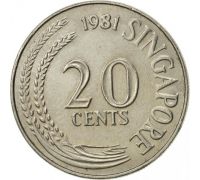 20 центов 1981 год Сингапур