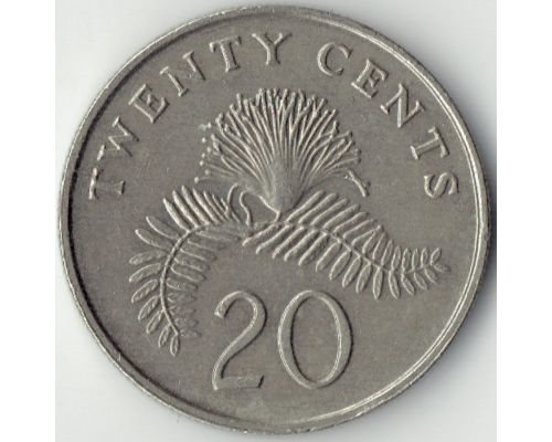 20 центов 1993 год Сингапур