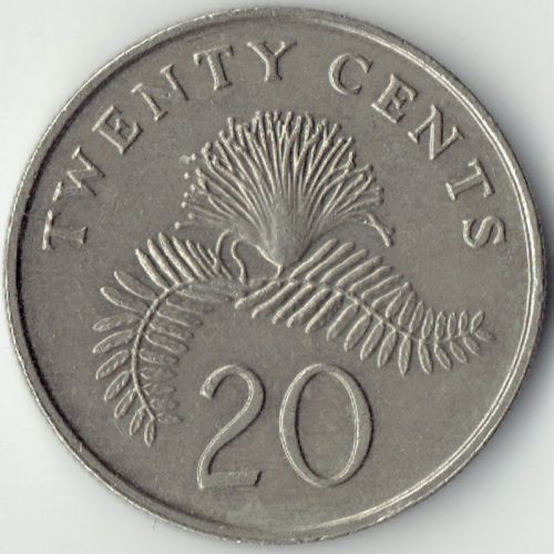 20 центов 1993 год Сингапур