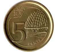 5 центов 2017 год Сингапур