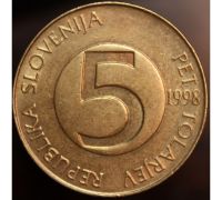 5 толаров 1998 год Словения