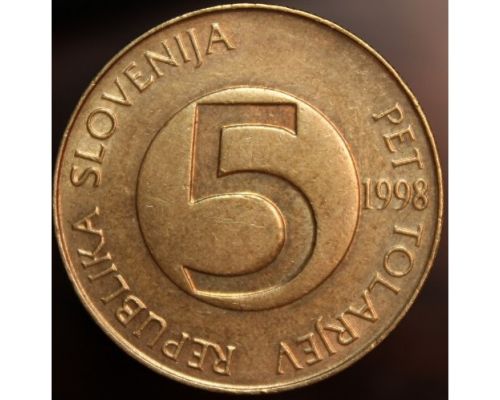 5 толаров 1998 год Словения