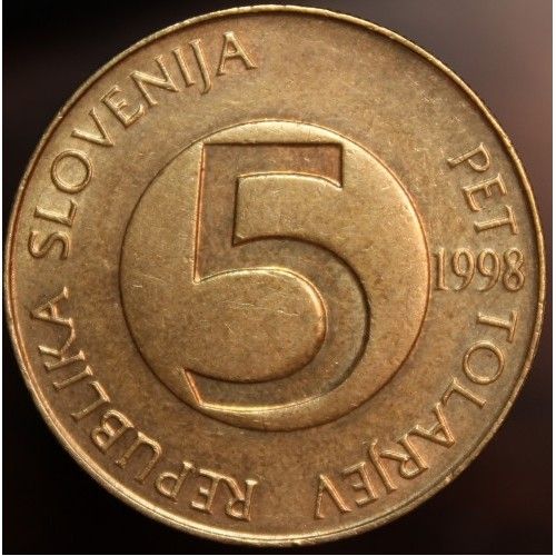 5 толаров 1998 год Словения