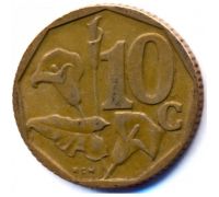 10 центов 1996 год ЮАР Зантедеския