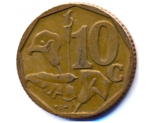 10 центов 1996 год ЮАР Зантедеския