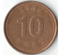 10 вон 2009 год Южная Корея
