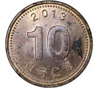10 вон 2013 год Южная Корея