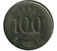 100 вон 1995 год Южная Корея