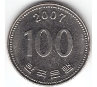 100 вон 2007 год Южная Корея