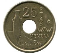 25 песет 1997 год Испания Мелилья