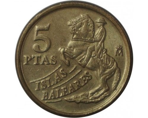 5 песет 1997 год Испания Балеарские острова