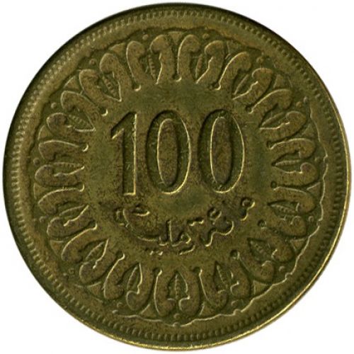 100 миллим 1960 год Тунис
