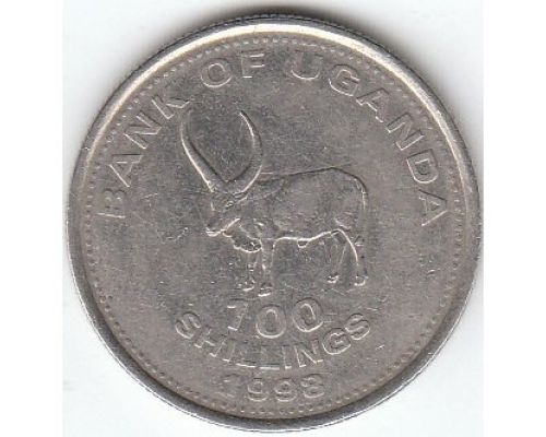 100 шиллингов 1998 год Уганда