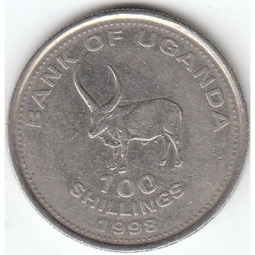 100 шиллингов 1998 год Уганда