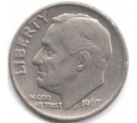 1 дайм 10 центов 1967 года США