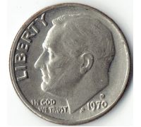 1 дайм 10 центов 1970 D года США