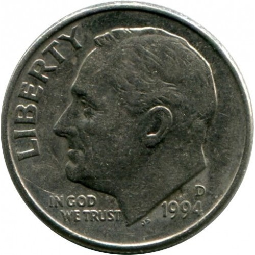 1 дайм 10 центов 1994 D года США