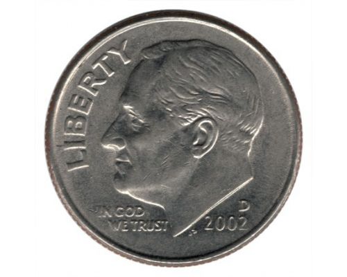 1 дайм 10 центов 2002 D года США