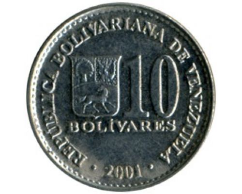 10 боливар 2001 год Венесуэла