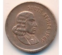 1 цент 1969 год ЮАР Птицы Йохан Антонисзон ван Рибек South Afrika
