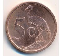 5 центов 2002 год ЮАР Журавль