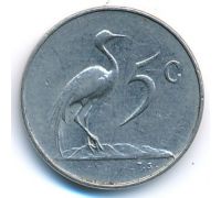 5 центов 1967 год ЮАР Йохан Антонисзон ван Рибек SUID Africa