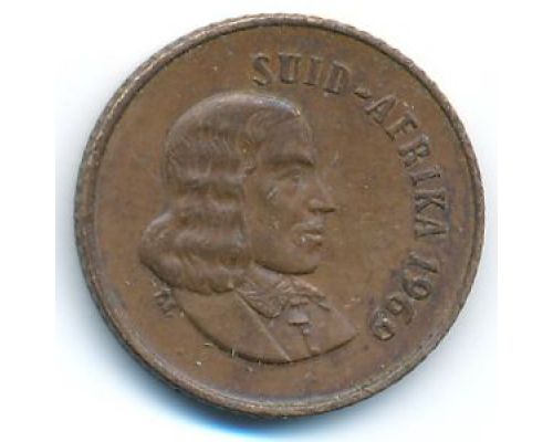 1 цент 1969 год ЮАР Птицы Йохан Антонисзон ван Рибек SUID AFRICA