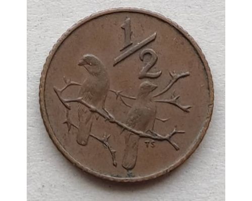 1/2 цента 1970 год ЮАР Птицы