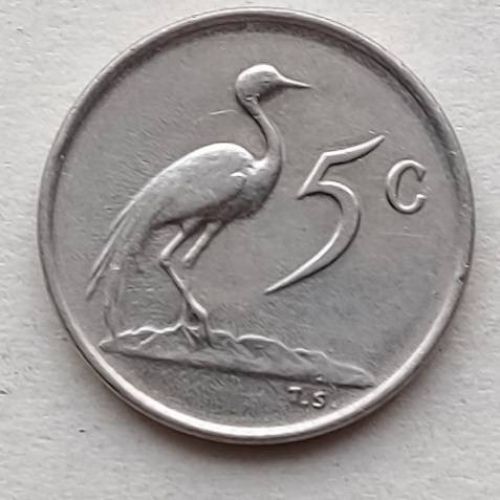 5 центов 1969 год ЮАР Йохан Антонисзон ван Рибек South Africa
