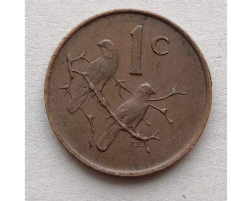 1 цент 1966 год ЮАР Птицы Йохан Антонисзон ван Рибек SOUTH AFRICA